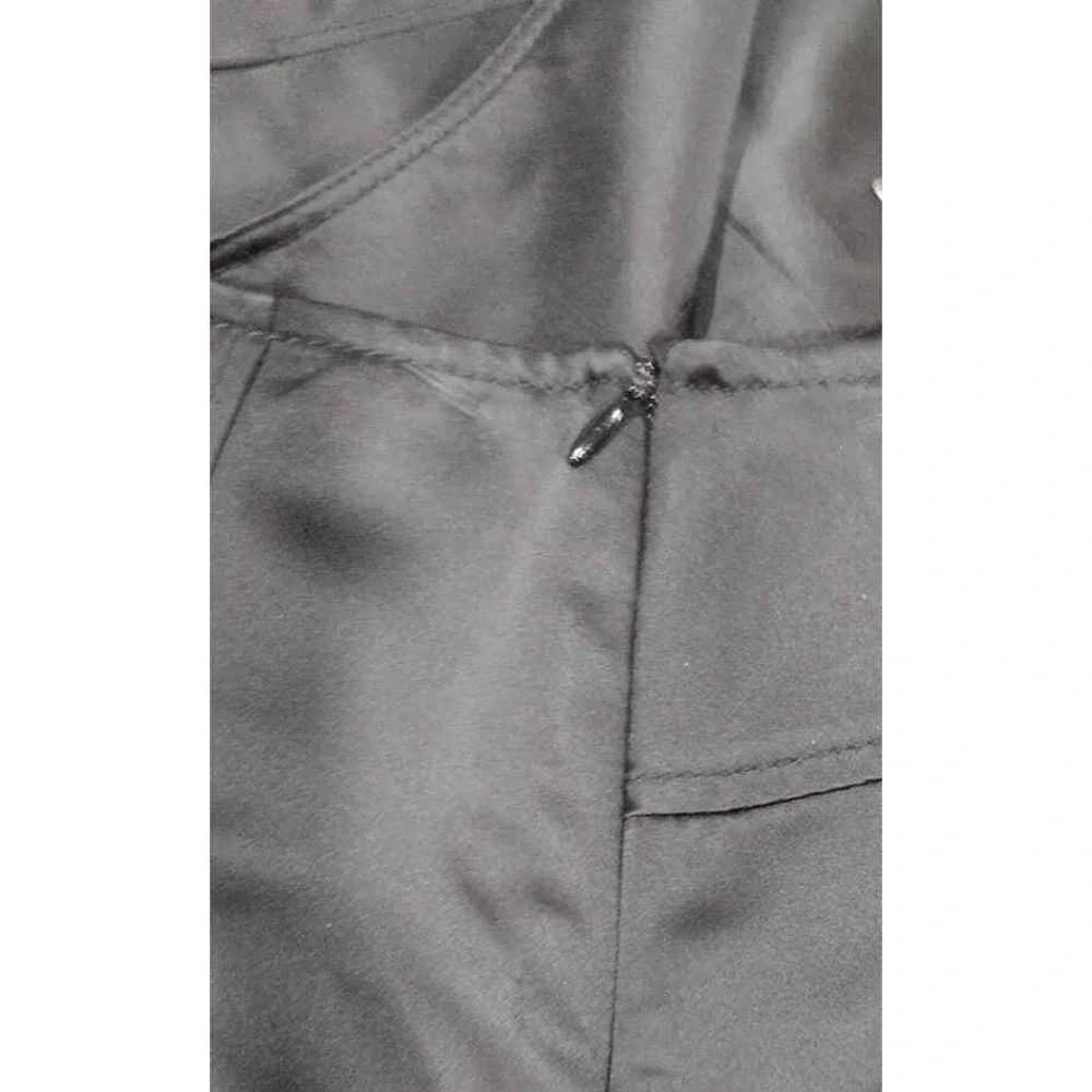 Kulson Italy Pleated Satin Fully Lined Mini‎ Skirt, Black, Italian Size 40 (4)